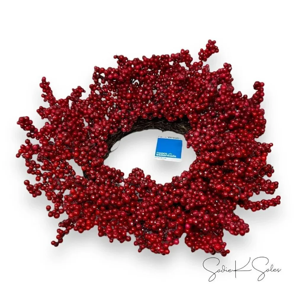 Target Room Essentials Christmas Berry Mini Artificial Wreath Red - 2024‎
